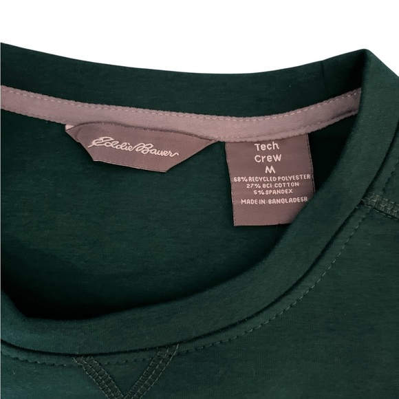 Eddie Bauer Tech Crew Mens Large Long Sleeve~ Green M and New W/ Tags - Picture 4 of 4